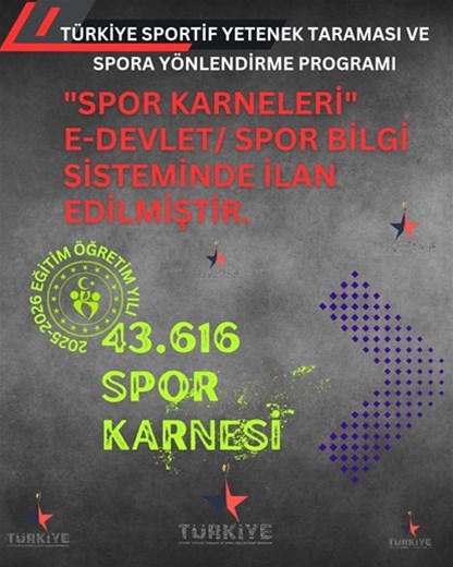 SPOR KARNELERİ YAYINLANAN SPORCULARIMIZIN DİKKATİNE